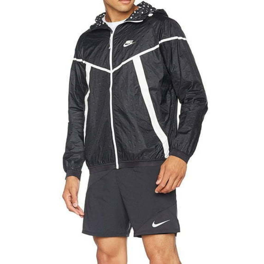 Nike Mens Tech Hyperfuse Jacket Size Black/White XL